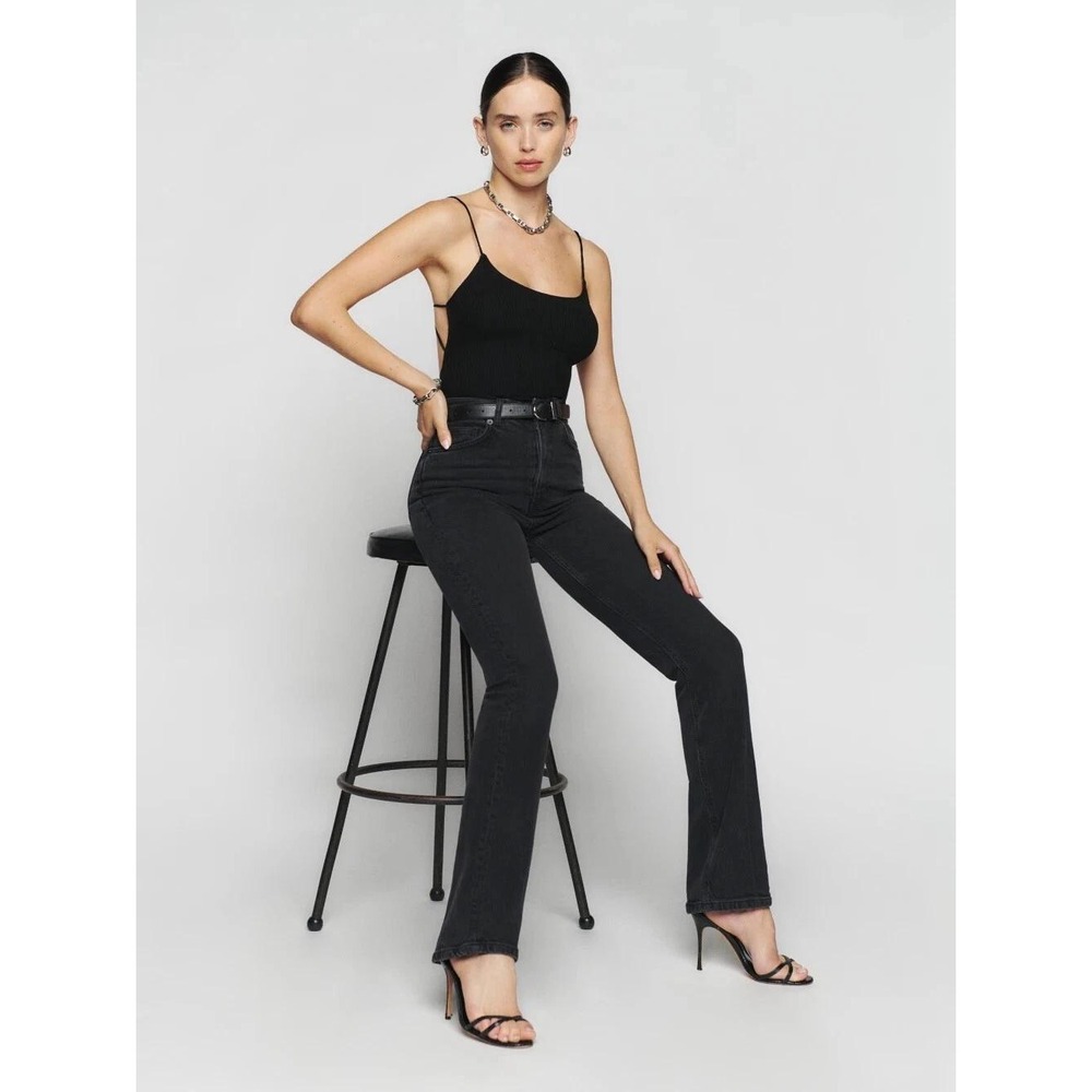 Reformation Payton High Rise Bootcut Jeans Erie Black 22649 Size 30 Inseam 32